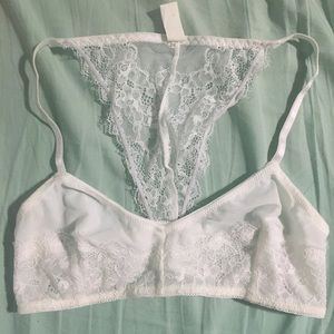 NWOT White lace bralette